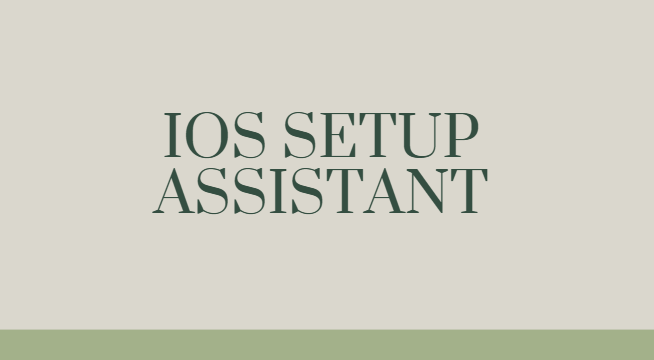 ios setup assistant